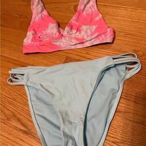 Pink and Blue Bikini Set (Hurley bottoms)